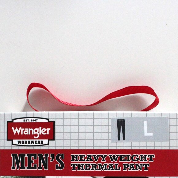 NWT Men's Large 36-38 in. Wrangler Workwear Heavyweight Thermal Black Pant - Picture 3 of 8